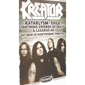  Kreator Poster   Flyer for Hordes of Chaos Concert Tour 