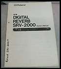 1985 SRV 2000 Owners Manual Roland