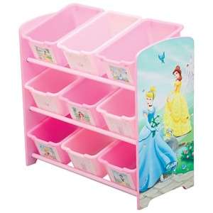 Disney Princess Girls Room 9 Storage Bin Toy Organizer  