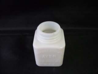 Vintage Harriet Hubbard AYER NY White Milk Glass Jar  