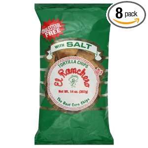 El Ranchero Tortilla Chips Salted, 14 Ounce (Pack of 8)  