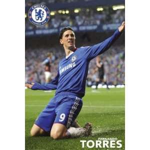   Posters Chelsea   Torres Goal   35.7x23.8 inches