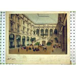   Colour Print Interior View Grand Hotel Louvre France