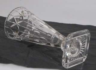 Very good Vintage Crystal Vase. Thick, quality colorless crystal glass 