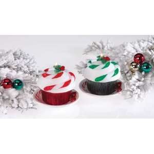  Pack of 6 Holiday Treats Christmas Cupcake Candles   Candy 