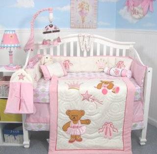 Boutique Twinkle Toes 10 Pieces Baby Crib Bedding Set ** Reversible 