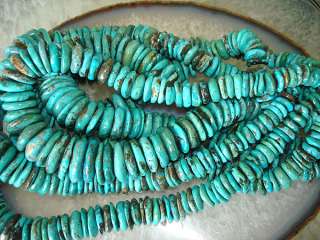   Turquoise Bead 8mm ~ 20mm 120 Rondelle Plate Beads 16.5  