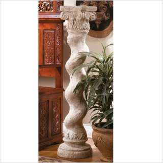Design Toscano Capitoline Barley Twisted Column in Antique Stone 