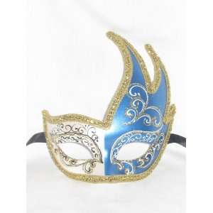   Blue Colombina Onda New Lillo Venetian Mask