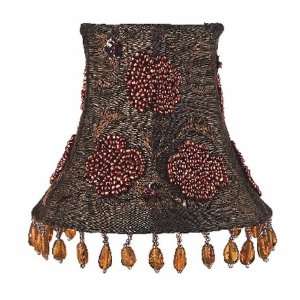  ON SALE Khaki Bead Embroidery Chandelier Shade Baby