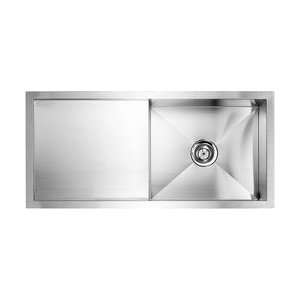  Top Mount Single Bowl with Drain Board Stainless Steel Kitchen Sink 