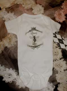 Shabby Boutique Baby French Chic Queen Bee Onesie  