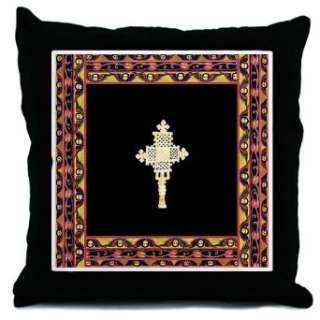  Ethiopian design Religion Throw Pillow by  
