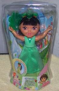 Dora *Spin & Sparkle Green Crystal Dora * 6.5Doll New  