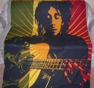 New Much Larger Size Bob Marley Bed Cover Tapestry Guitar Reggae Rasta 