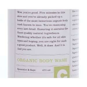    Consonant Body Spearmint & Sage Organic Body Wash 250ml Beauty