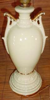 Vtg French Porcelain Urn Style Table Lamp Victorian Signed George 