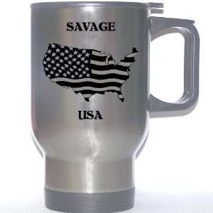   US Flag   Savage, Minnesota (MN) Stainless Steel Mug 