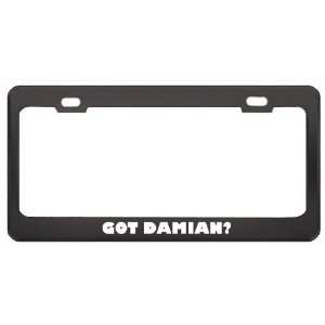 Got Damian? Girl Name Black Metal License Plate Frame Holder Border 