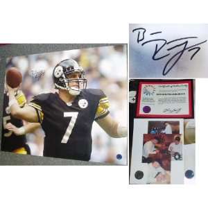  Ben Roethlisberger Signed Steelers Throwing 16x20 Sports 