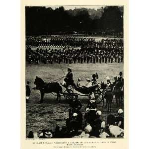 1911 Print England Royal Family Horse Guards Hyde Park London Marching 