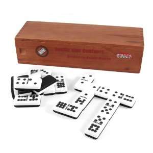  Bene Casa Jumbo Black Double Nine Domino Set in Wooden Box 