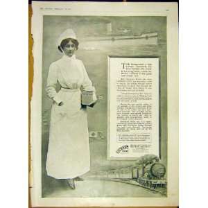  BengerS Food Advert Nurse Railway Ship Print 1919