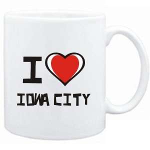    Mug White I love Iowa City  Usa Cities