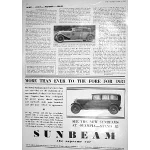  1930 BENTLEY MOTOR CAR SUNBEAM STANDARD MOTOR COMPANY 