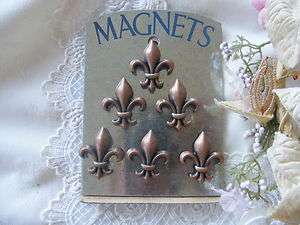 Set/6 FRENCH Fleur De Lis Ballard Style Magnets  