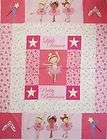 Pretty Pink Ballerina Quilt Top Panel by Fabri Quilt