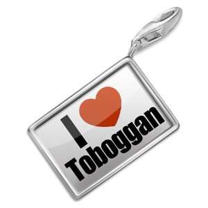  FotoCharms I Love Toboggan   Charm with Lobster Clasp 