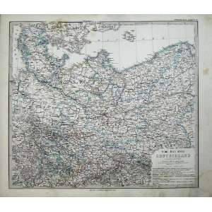  1873 Stielers Map Germany Berlin Deutschland Prag