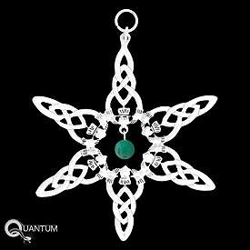 Celtic Claddagh Bead Snowflake Ornament Pendant  