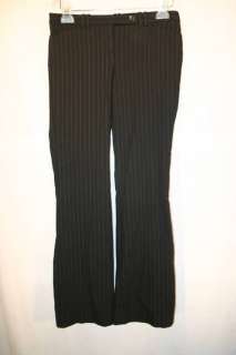 The Limited Drew Fit Black Pinstripe Stretch Pants 6 30/30  