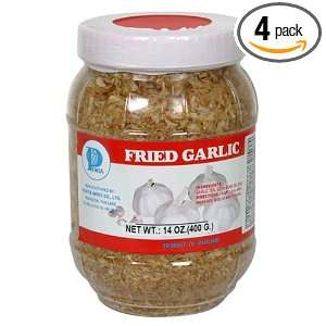 Penta Fried Garlic, 14 Ounce Jars (Pack of 4)  Grocery 