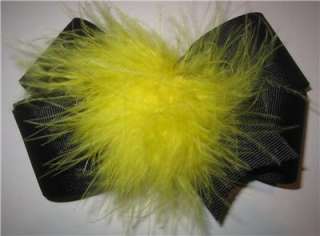 New Girls Beautiful Fancy Large 5 inch Hair Bow with a Center of 