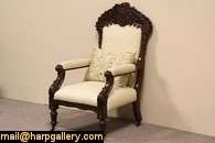 Carved Oak Armchair with Coat of Arms  