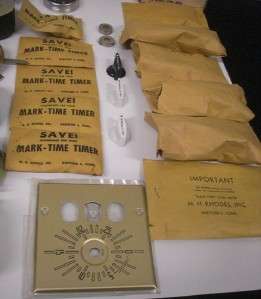 Big Lot of Mark Time Timers with accessories switches  