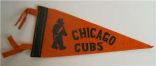   1940s Vintage CHICAGO CUBS Mini Team Baseball Pennant Rare  