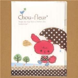  Chou fleur rabbit with umbrella A4 plastic file folder 