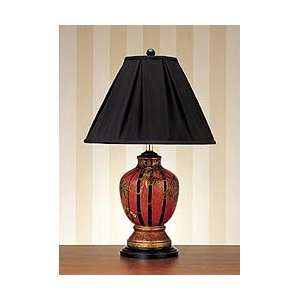  Hand Painted Porcelain Bamboo Design Table Lamp (Red) (29 