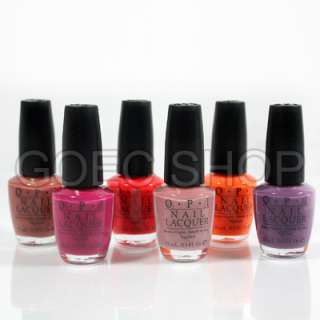   of 6 Pcs OPI Nail Lacquer Polish 15ml in Box   New Best Selling Colors