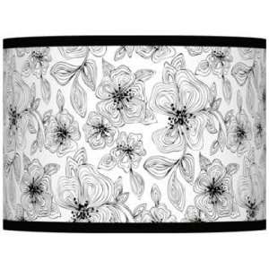  Stacy Garcia Linear Floral Lamp Shade 13.5x13.5x10 (Spider 