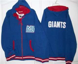GIANTS Mitchell & Ness VINTAGE NFL HOODIE JACKET NWT XL  