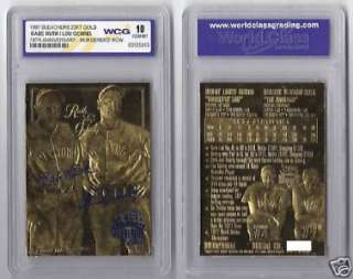 Babe Ruth Gehrig Mint 10 Graded Gold Auto Yankees Card  