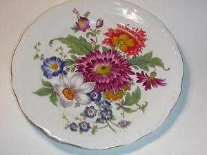 Vintage Gloria Bayreuth fine china floral plate Bavaria  