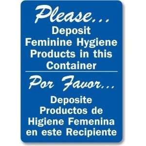  in this Container (Bilingual) Plastic Sign, 14 x 10