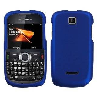 Blue Rubberized Hard Phone Cover for Motorola Theory / WX430 (Boost 