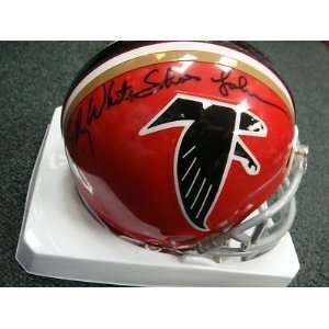  Billy White Shoes Johnson Falcons Signed Mini Helmet 